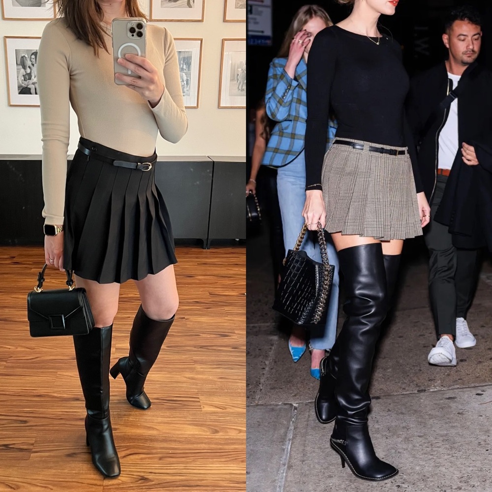Black Pleated Skort - ON TREND! Get the Taylor look for less!